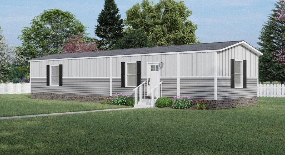 Exterior view of a two bedroom home