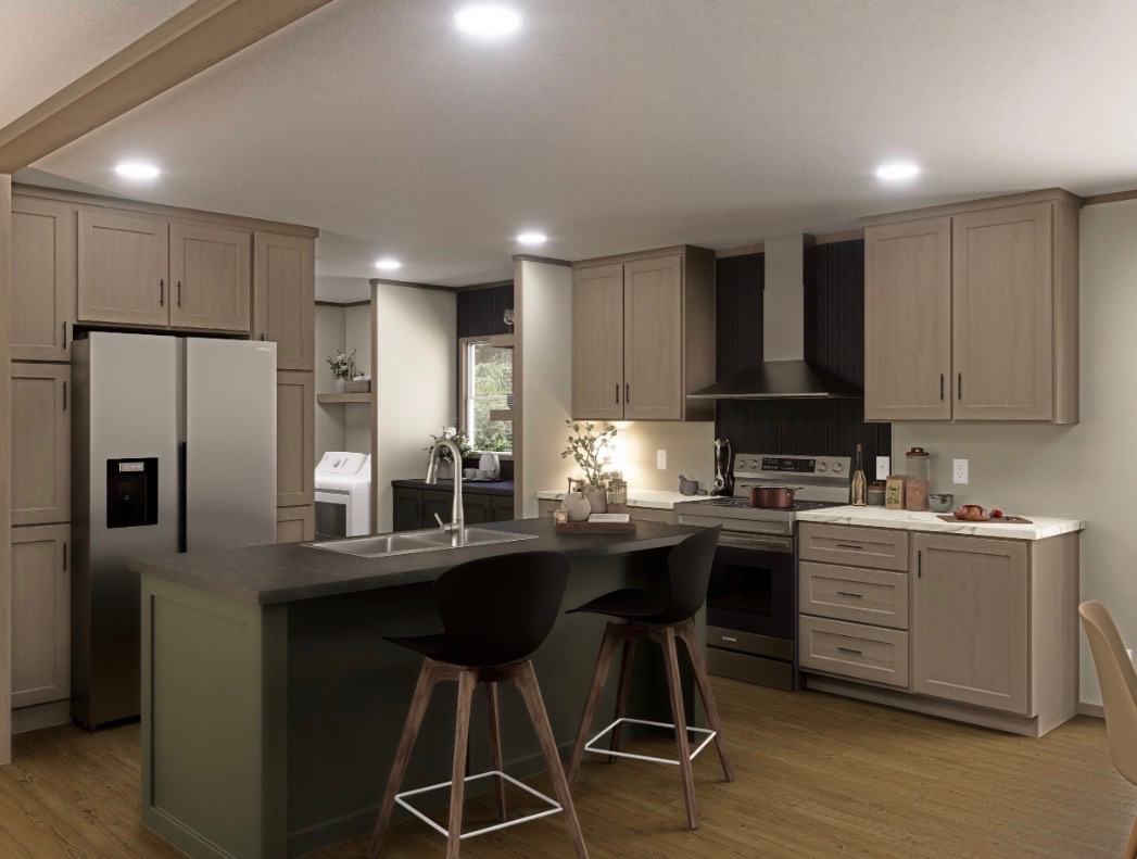 Interior view of a bright home living area