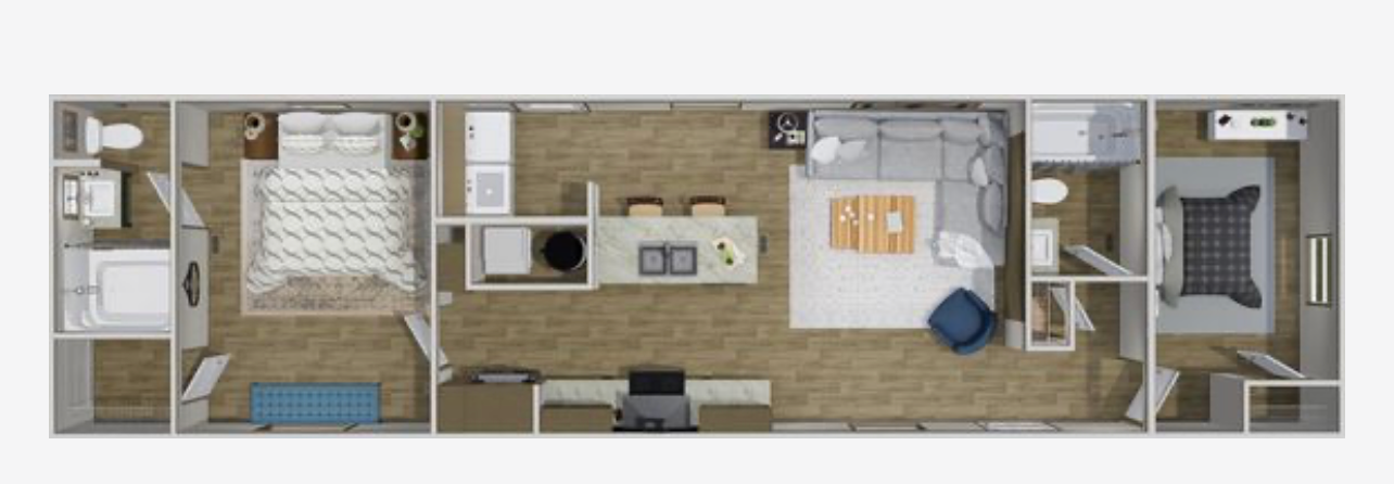Open layout floor plan